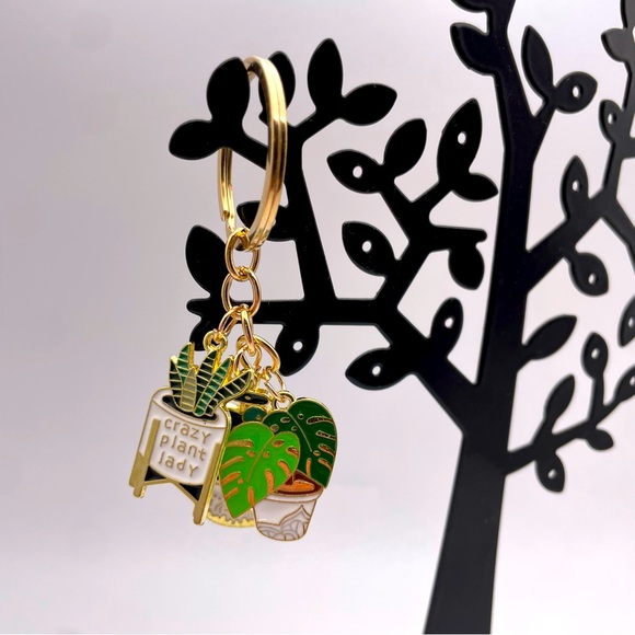 CRAZY PLANT LADY | Dainty Bag Charm | Keychain (Brand New!) 🪴 - Picture 6 of 10